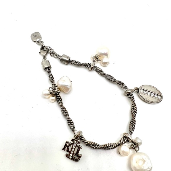 Ralph Lauren Silver 8” Charm Bracelet Gorgeous - Picture 1 of 3
